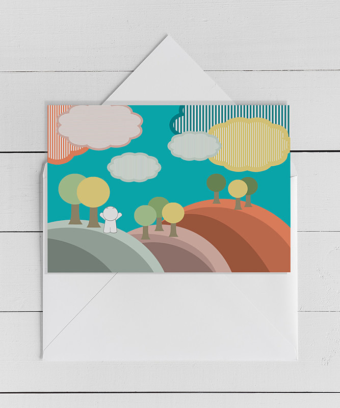 Hello World Blank Greeting Card