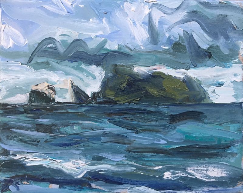 Approaching St Kilda | Fine Art Painting |  Mangurstadh Gallery