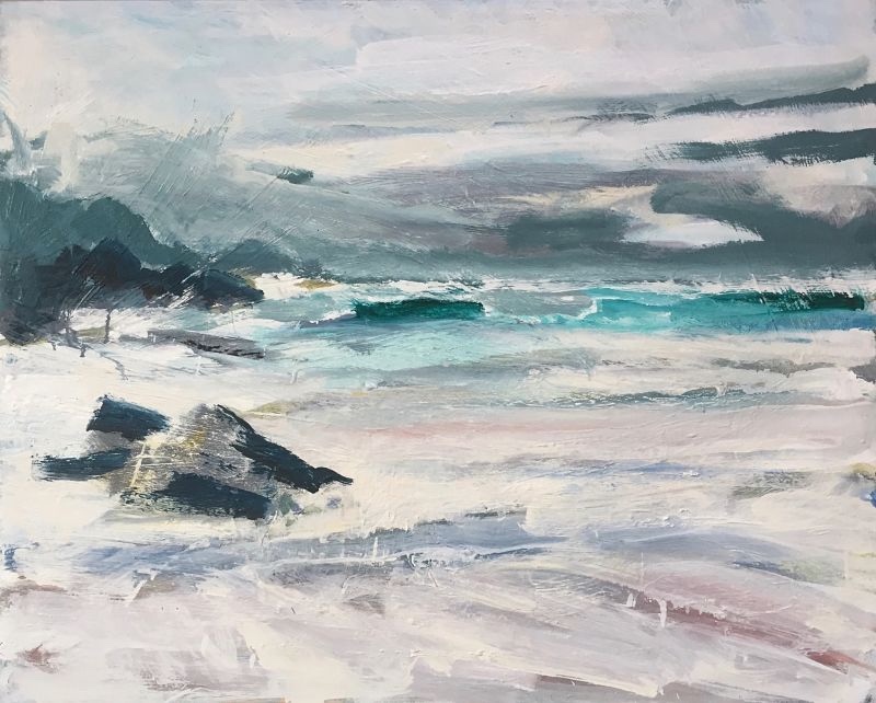 Mangurstadh Beach Scottish Seascape Painting