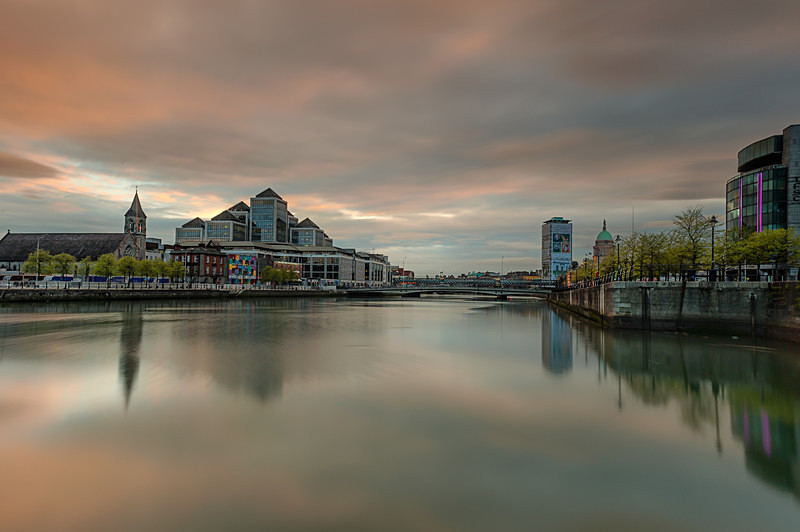 Sunset over Ulster Bank - Dublin