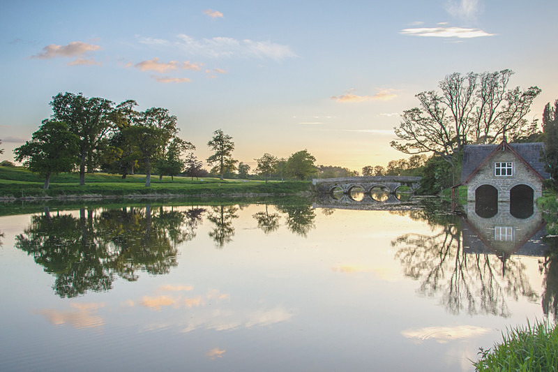 Sunset over The Boat House - Carton House