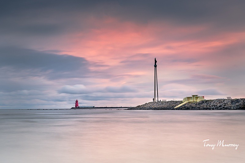 Pink sky at North Bull Wall, Clontarf - Dublin