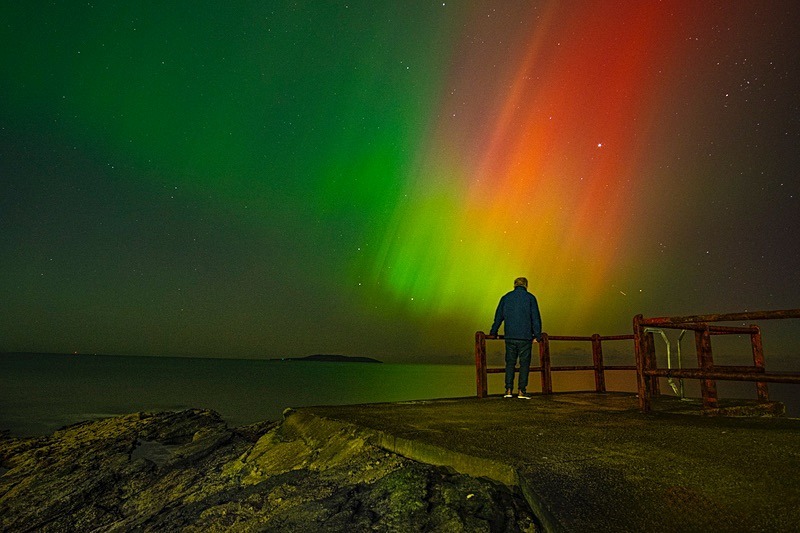 Selfie under the Northern Lights - Aurora Borealis