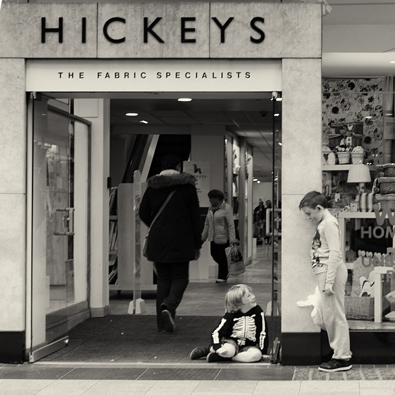 Boys playing outside hickeys - STREET ~ B&W