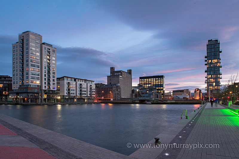 Sunset over Grand Canal Dock - Dublin City Centre