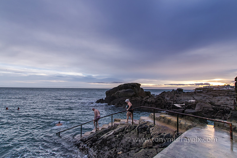 Early Morning swim at the forty foot, Sandycove - Forty Foot