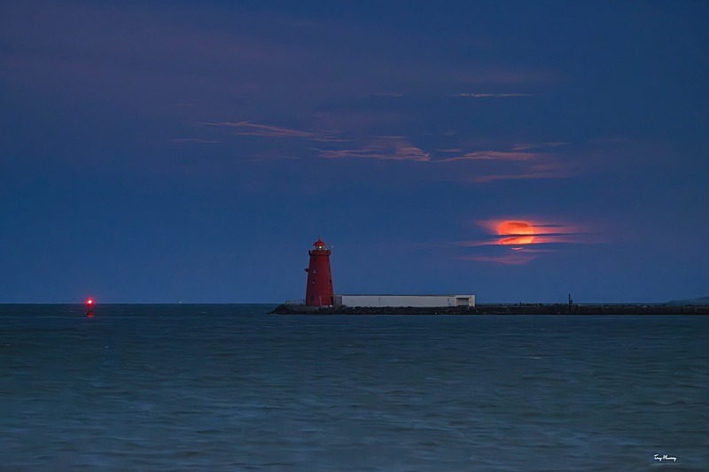 Strawberry Moon over South Wall - South Dublin