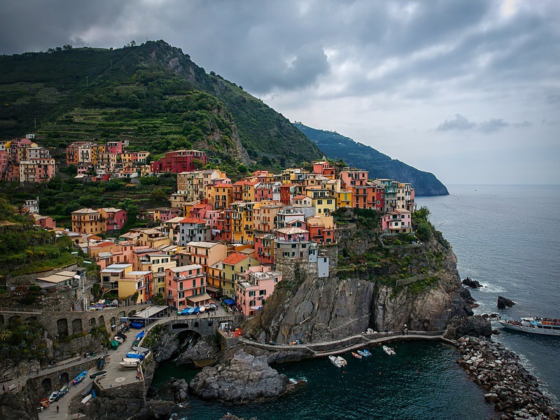Miday Midair Manorola, Cinque Terre - Aerial Photography