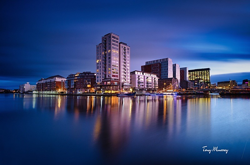 Blue Hour Reflections, Grand Canal Dock 28.12.2022 - Dublin