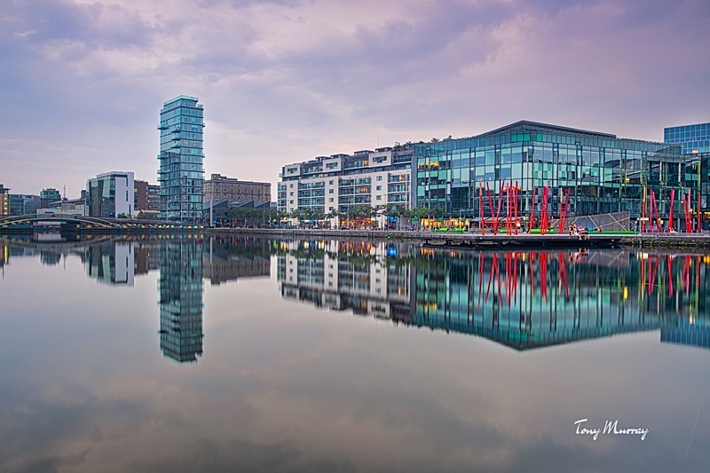 Reflections on Grand Canal dock - Dublin