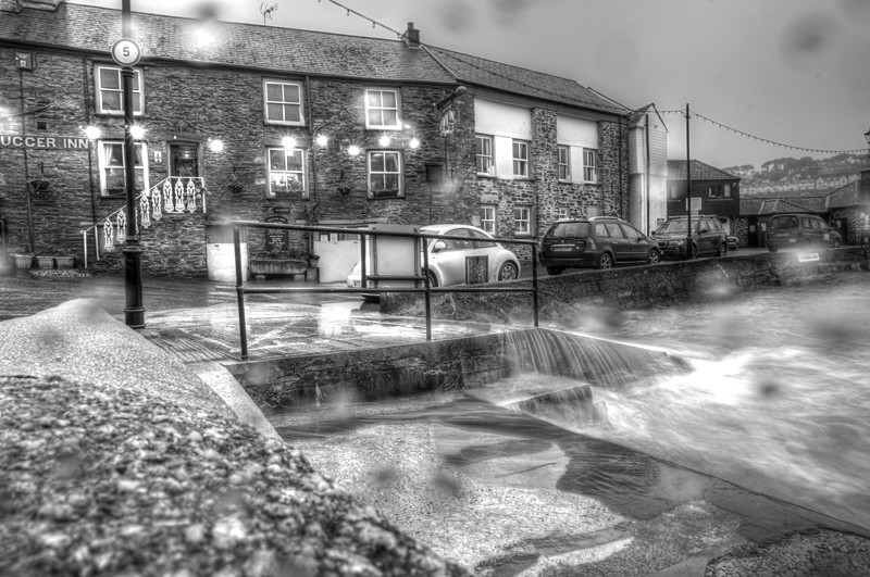 Lugger Inn, Polruan - Monochrome