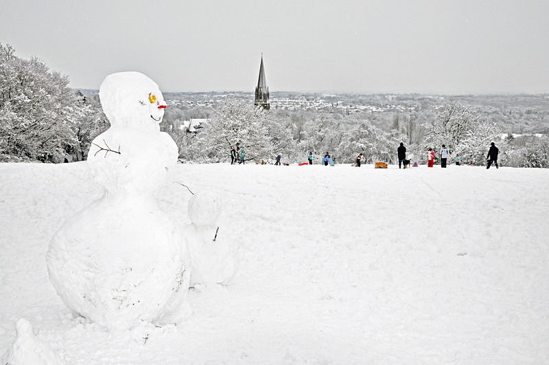 Redhill - Snowman at St John's - Redhill, Surrey