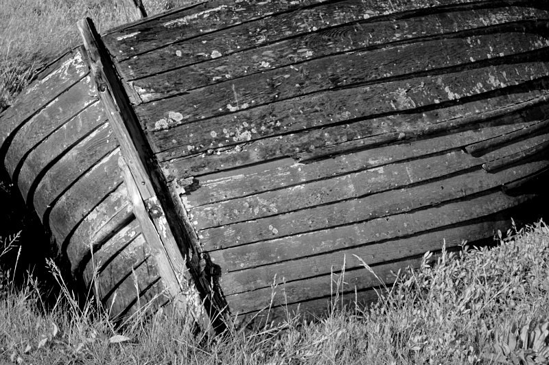 Old Boat, Norfolk - Monochrome