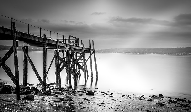 Kinnegar Pier B/W : Mark Geddis Photography - Landscape, Portrait & Commercial Photography.