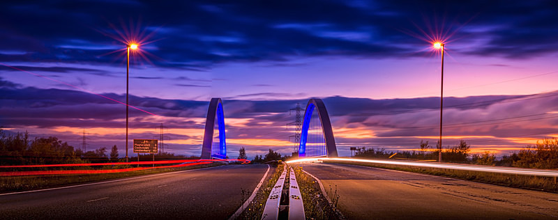 Toome Bridge Light Trails : Mark Geddis Photography - Landscape, Portrait & Commercial Photography.