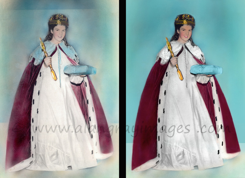 Margaret Cook Miss Alva Glen 1951 - Photographic restoration