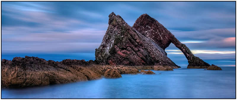 Bow fiddle Rock dusk - Moray
