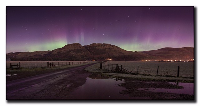 Dumyat Aurora Borealis (nothern lights) - Clackmannan & Stirlingshire