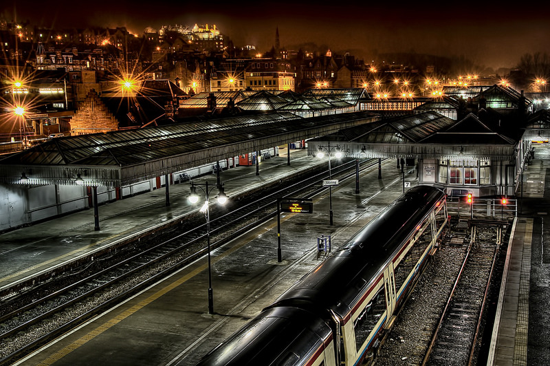 Train Station by Night - Clackmannan & Stirlingshire