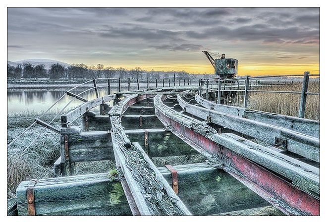 Badeath munitions crane Sunrise - Portfolio