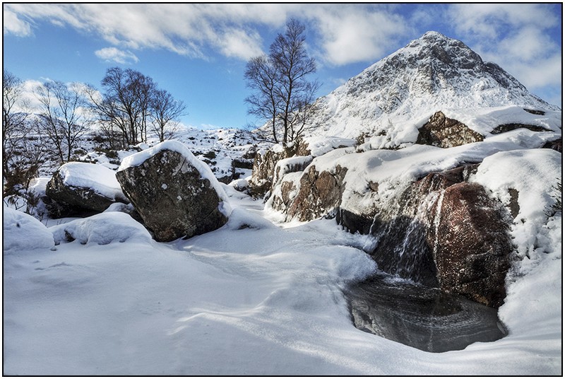 Buachaille Etive Mor from River Coupall falls - Highlands & Islands