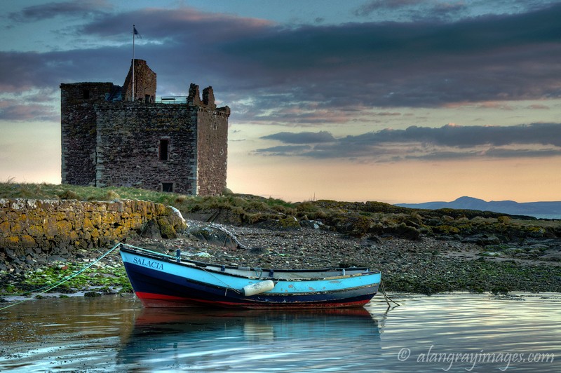 Evening light Portencross Castle  Ayrshire - Ayrshire