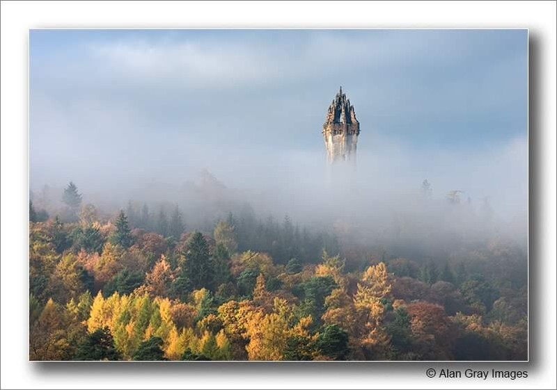 National Wallace Monument Autumnal fog - Clackmannan & Stirlingshire