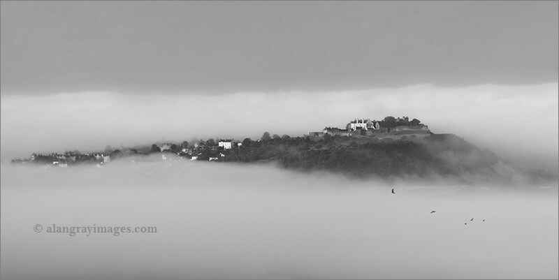 Castle in the mist B&W - Clackmannan & Stirlingshire