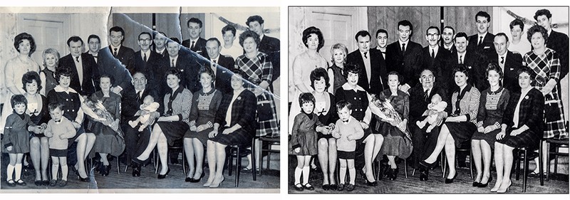 Eadie Before & After - Photographic restoration