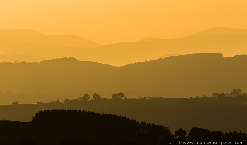 The Far Welsh Hills At Sunset Devil S Chair