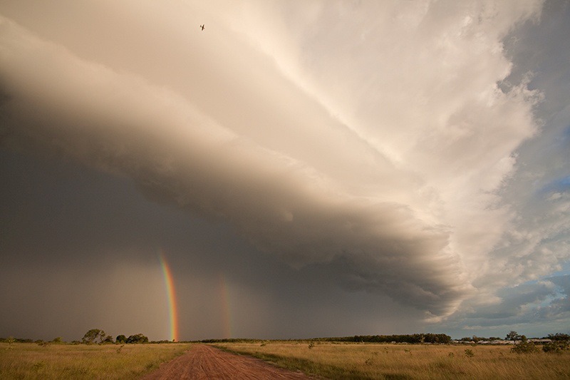 Double Rainbows under Shelf Cloud - Darwin and Surrounds