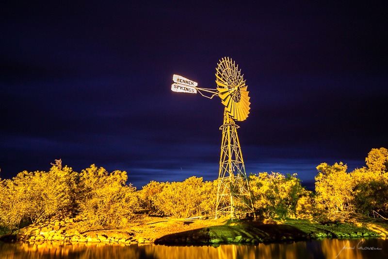 Floodlit Windmill - The Barkly