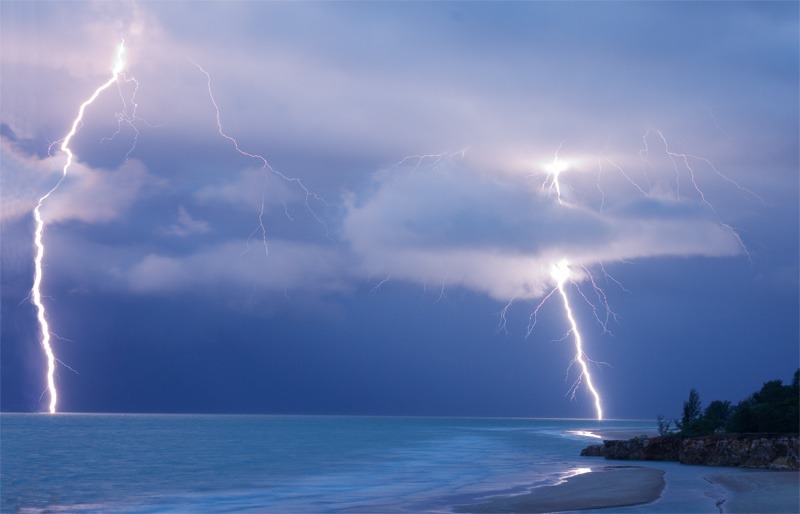 Lightning in Blue - Darwin Foreshore