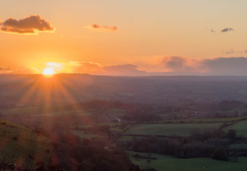 19th Nov Sunset from Melbury Hill - NOVEMBER