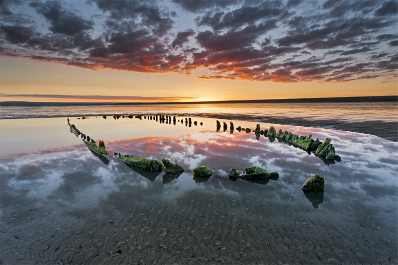 Westward Ho! Wreck Sunrise - Devon Seascapes
