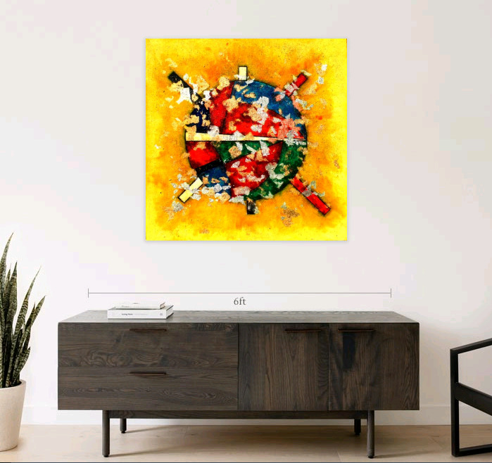 YELLOW ORB room view - PAINTINGS
