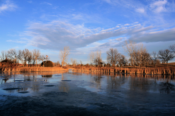 Blue skies & Blue ice - Marshall, Minnesota