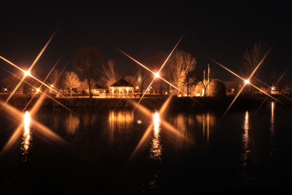Reflections in the night - Marshall, Minnesota