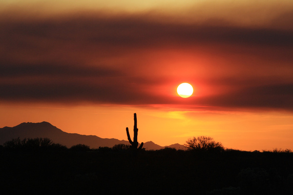 Smoke Haze Sunset - Tuscon, Arizona
