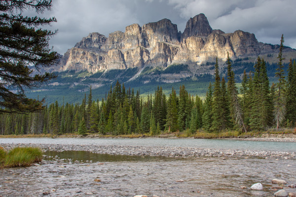 Castle Mountain and Bow River - Canada
