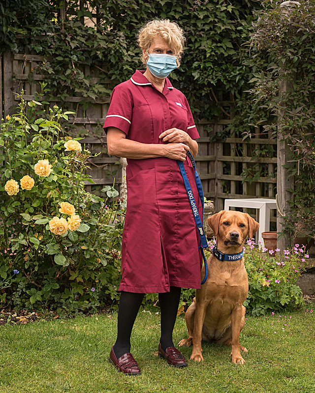 Julie Young & Therapy Dog Teddy - 23rd January 2021 - Beyond The Mask, Through The Lens - 100 Pandemic Portraits