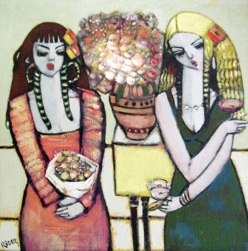 vase of flowers 76x76 - Oils