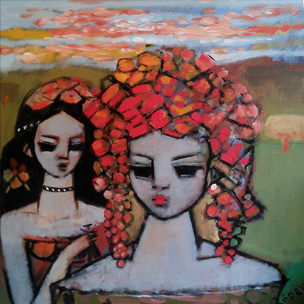 Behind You 50x50 - Oils