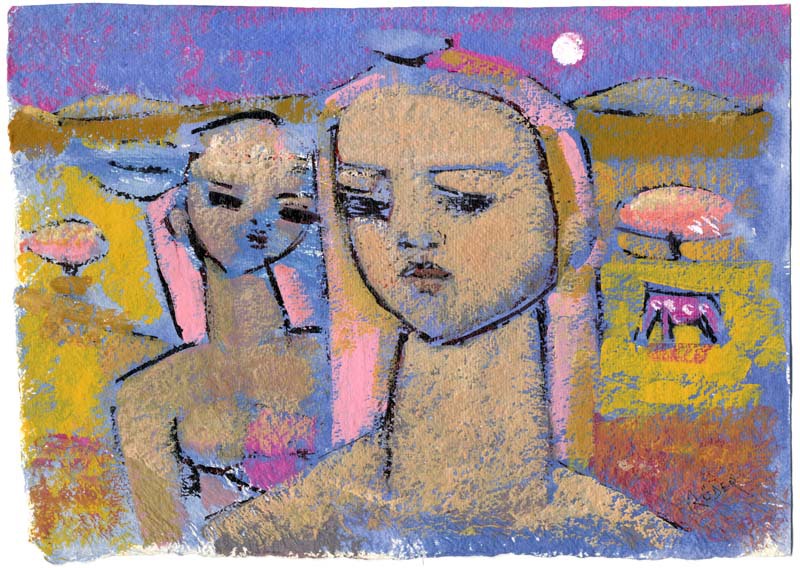 A Sideways Glance 28x36cm - Acrylics