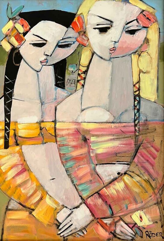 Holding Hands - Oils