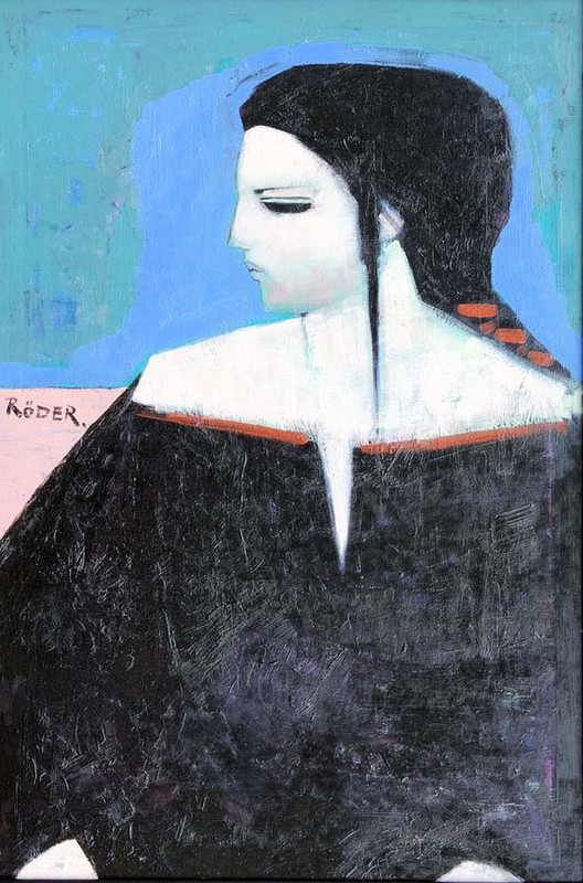 Antoinette In Black - Oils