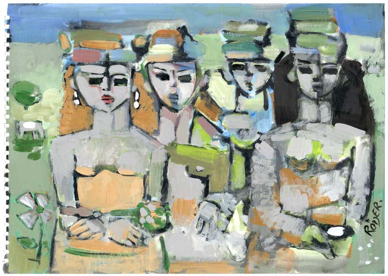 untitled 6 29x35 cm - Acrylics