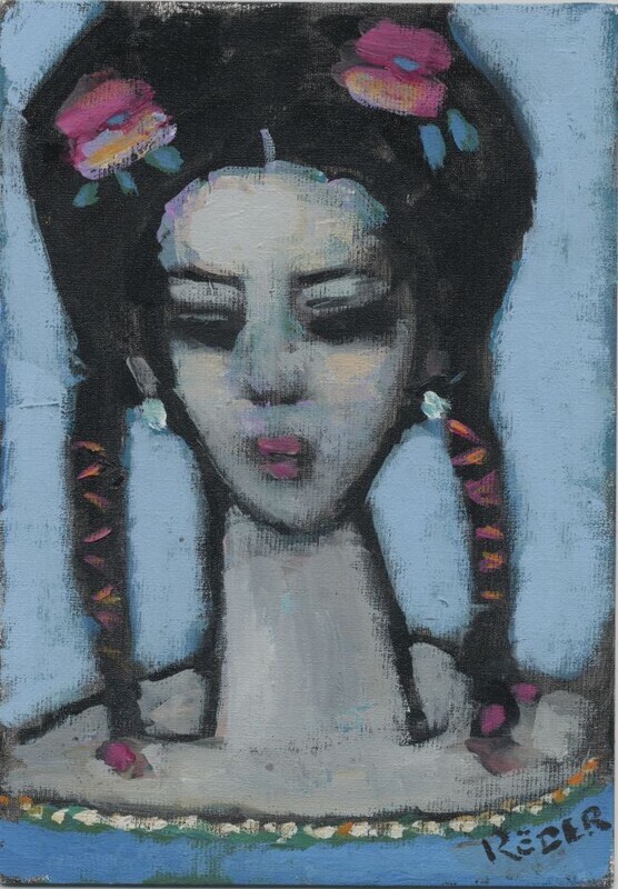 black pigtails - Oils