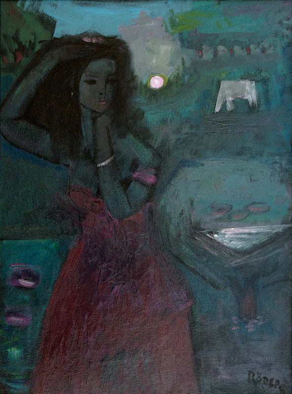 Setting Moon 60x45 cm - Oils