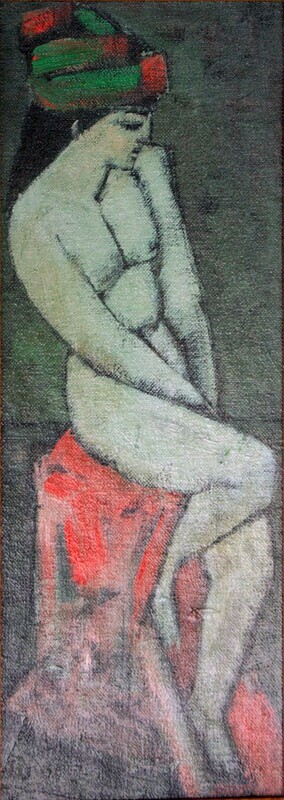 turban nude 40x15 - Oils